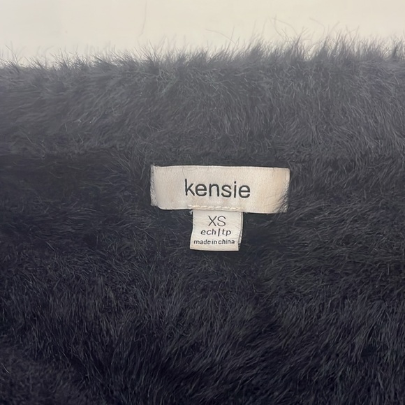 Furry Black Off-Shoulder Sweater XS - Picture 3 of 3